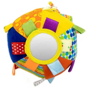 Jucarie din plus pentru agatat Minge senzoriala cu clopotel Funny Ball