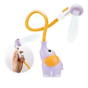Jucarie dus portabil pentru bebelusi si copii in forma de elefant violet Yookidoo
