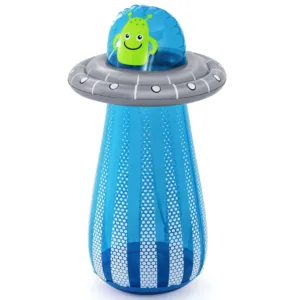 Jucarie gonflabila de gradina cu stropitoare Bestway UFO Albastru 119x61 cm cu conectare furtun apa