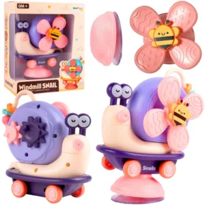 Jucarie interactiva cu ventuza Funny Snail