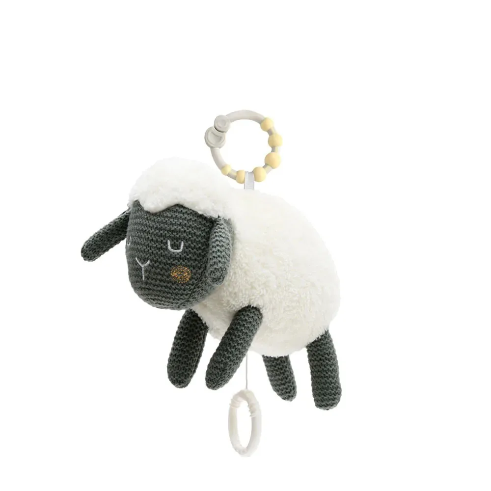 Jucarie muzicala de plus Oita Kikka Boo Sleepy Sheep 24 cm