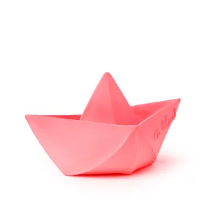 Jucarie pentru baie Barcuta Origami roz