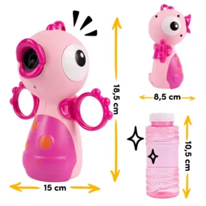 Jucarie pentru baloane de sapun cu sunete si lumini Puisor Roz