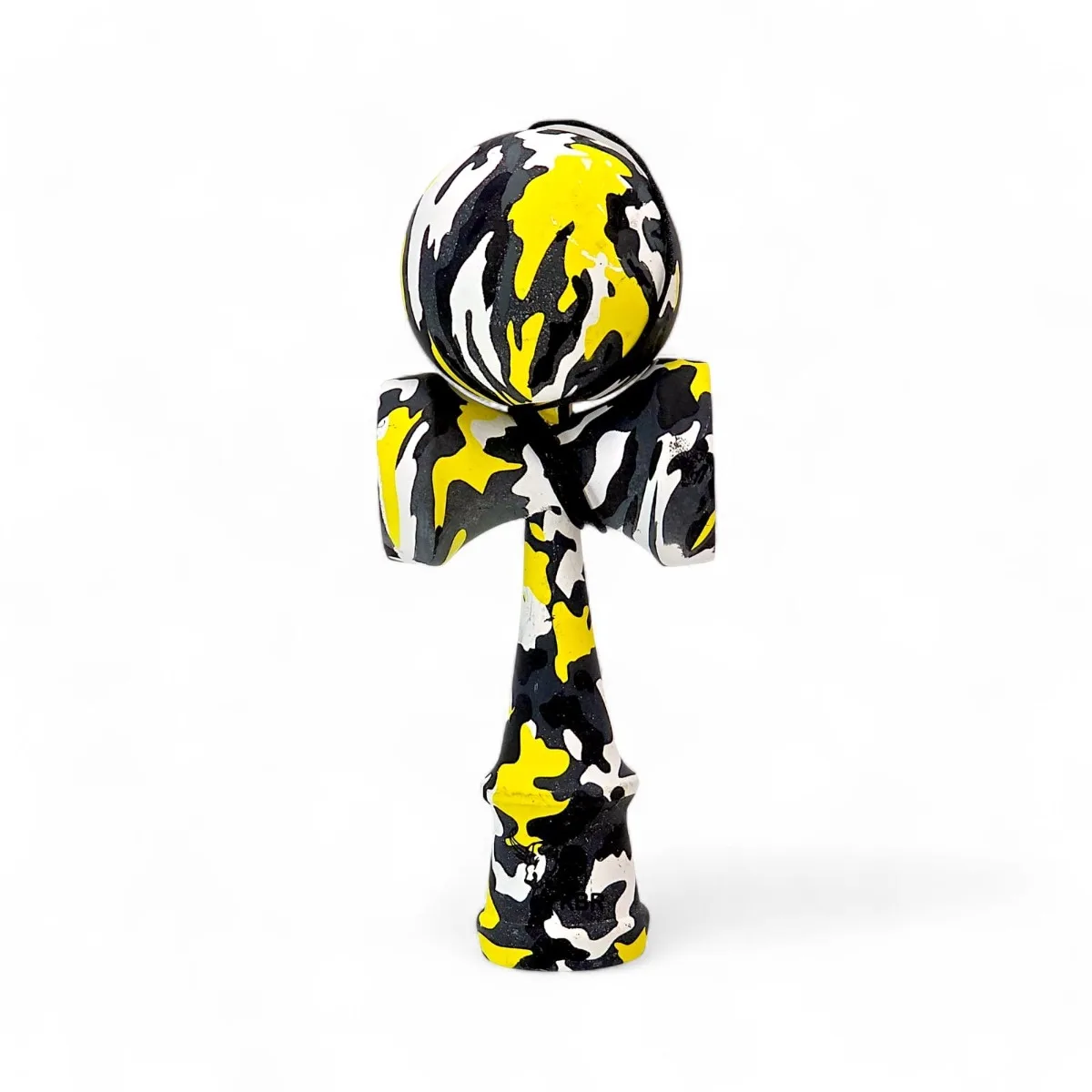Kendama KBR Camouflage Negru-Galben Full Rubber Grip
