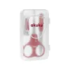 Kit de manichiura pentru bebelusi si copii Akuku Rosu cu forfecuta