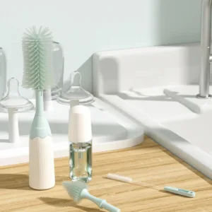 Kit inovator de perii pentru sticle cu design Push Press Momcozy