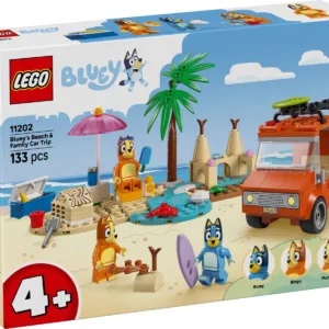LEGO® Bluey - Calatoria familiei lui Blue cu masina la plaja (11202)