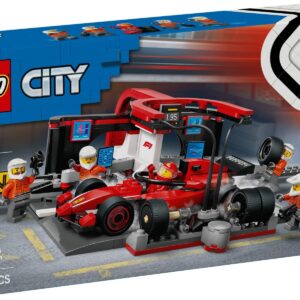 LEGO® City - Boxa si mecanici F1 cu masina Ferrari (60443)