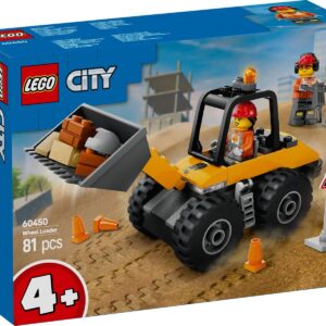 LEGO® City - Incarcator pe roti galben pentru constructii (60450)