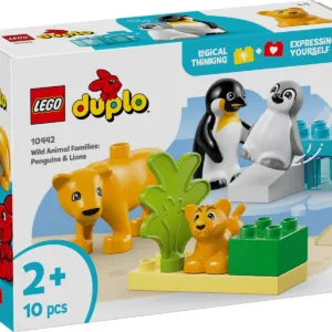 LEGO® DUPLO® - Familii de animale salbatice: Pinguini si lei (10442)