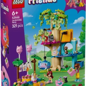 LEGO® Friends - Petrecere de ziua de nastere a pisicii si casuta din copac (42666)
