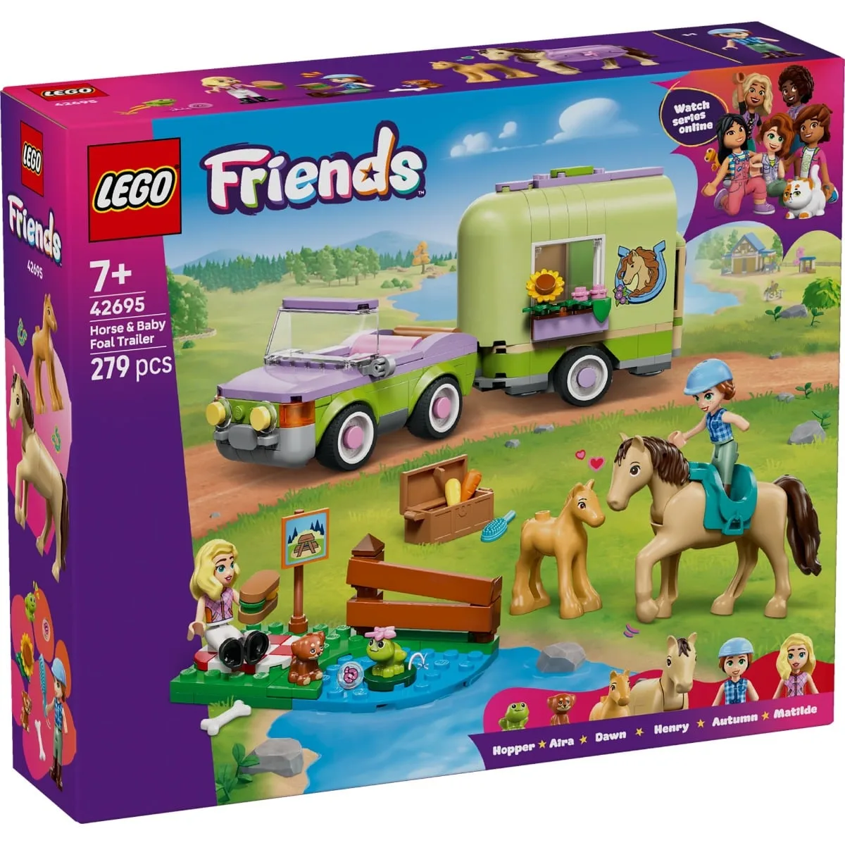 LEGO® Friends - Remorca pentru cal si manz (42695)