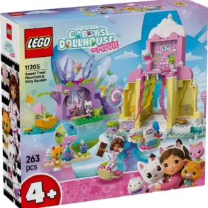 LEGO® Gabby's Dollhouse - Muntele de dulciuri si gradina Miau-Zanei (11205)