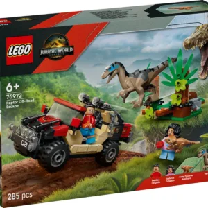 LEGO® Jurassic World - Evadare off-road din calea unui Velociraptor (76972)