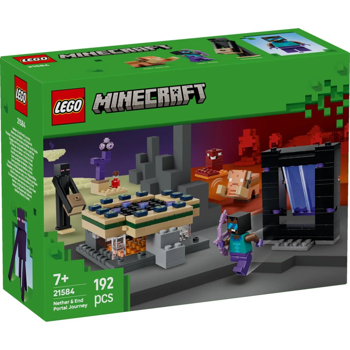 LEGO® Minecraft - Calatorie prin portalurile Nether si End (21584)