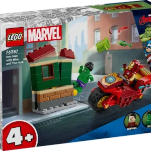 LEGO® Super Heroes - Iron Man cu motocicleta si Hulk (76287)