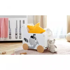 Lada depozitare jucarii Kinderkraft Racoon Alb