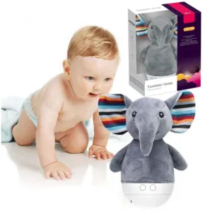 Lampa de veghe in 7 culori LED muzicala Grey Elefant 18 cm