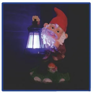 Lampa solara pitic cu felinar pentru curte