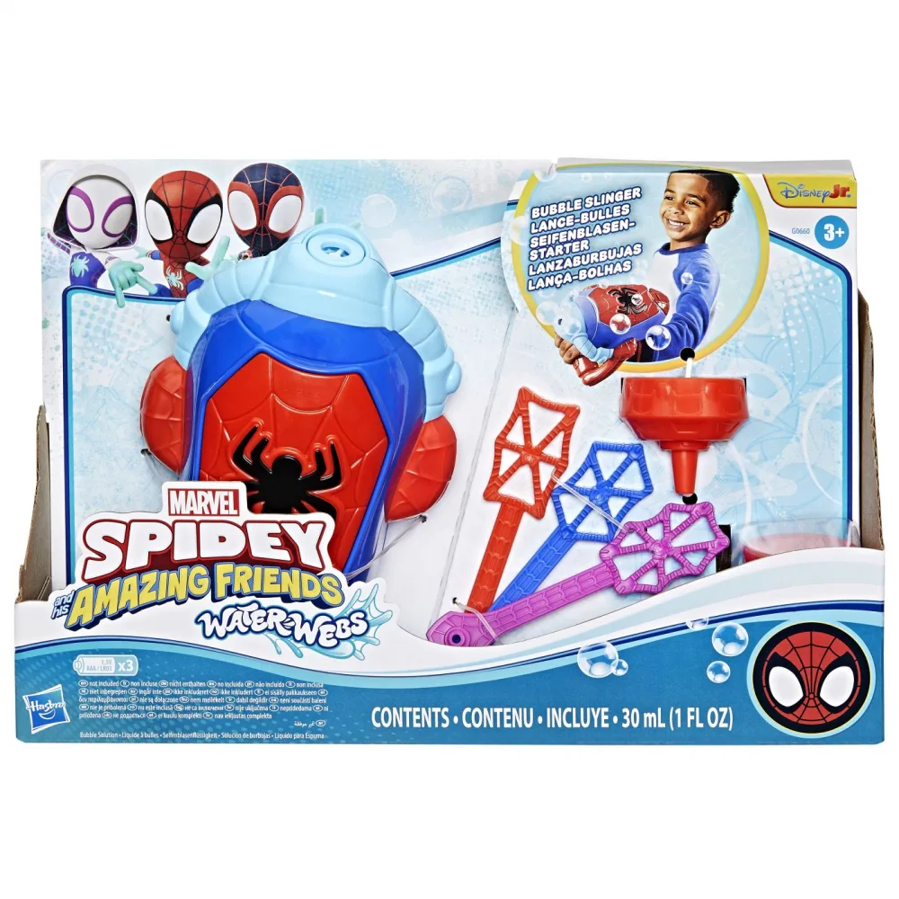 Lansator bule de sapun Spidey si prietenii lui uimitori marvel water webs
