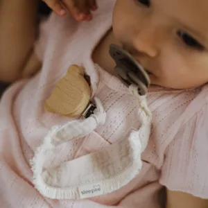 Lant cu clips pentru suzeta Boho gri Sleepee