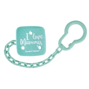 Lant pentru suzeta Canpol I love Mummy Verde