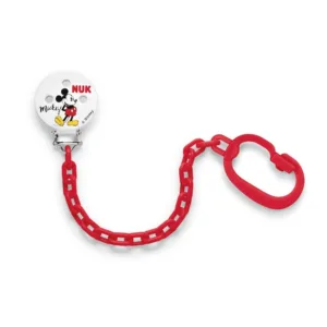 Lant suzeta Nuk Mickey rosu