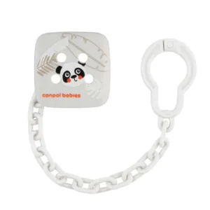 Lantisor pentru suzeta Canpol BabiesBoo Alb