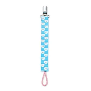 Lantisor pentru suzeta din material textil Bear Blue