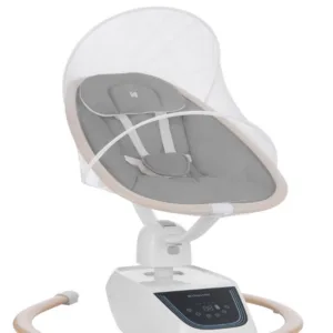Leagan electric KikkaBoo cu leganare laterala telecomanda si carusel BeeMoove Grey