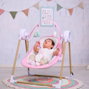 Leagan electric Twinkle cu telecomanda Pink Rhino