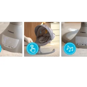 Leagan electric cu 5 moduri de balansare pentru copii Kidnort Svaie Black