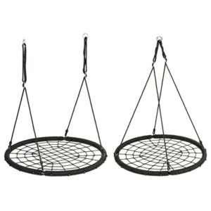 Leagan pentru copii Ecotoys rotund tip cuib de barza suspendat 100 cm MIR8015 negru