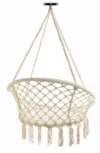 Leagan pentru copii Novokids Round Textile Swing Beige interior si exterior