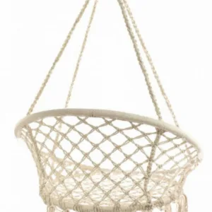 Leagan pentru copii Novokids Round Textile Swing Beige interior si exterior