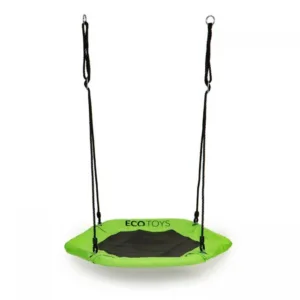 Leagan pentru copii hexagonal tip cuib de barza suspendat Ecotoys MIR6023 verde