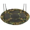 Leagan pentru copii rotund tip cuib de barza suspendat 100 cm Ecotoys MIR6001 camuflaj