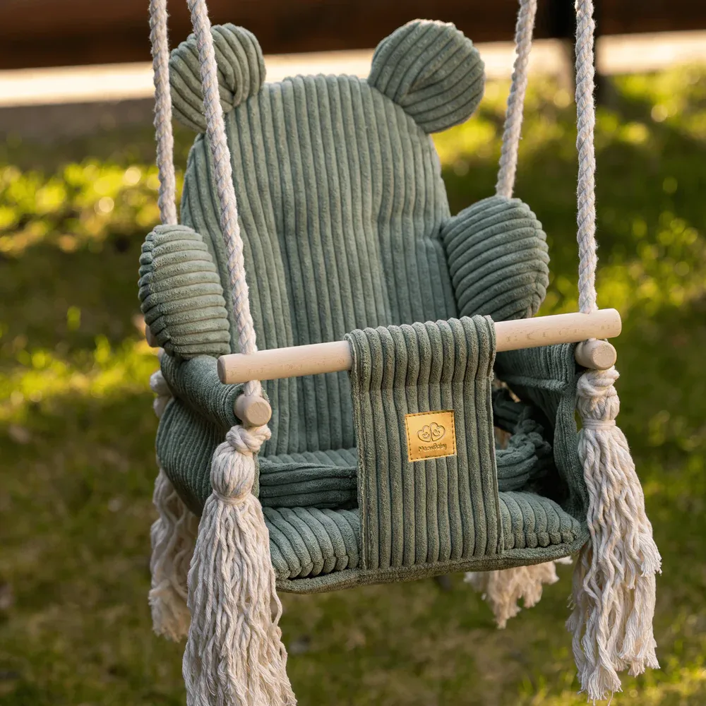 Leagan pentru copii si bebelusi MeowBaby catifea reiata