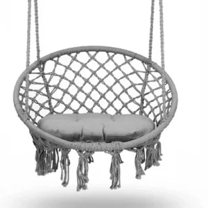 Leagan suspendat pentru copiiadulti Sofotel Boho Gri utilizare interiorexterior 80x63x57 cm