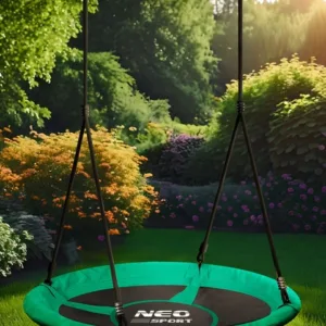 Leagan tip cuib pentru copii Neo-Sport Swingo 100 cm Verde cu Cadru din otel