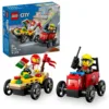 Lego City Pachet de Curse Furgoneta de Pizza vs Camion de Pompieri 60458