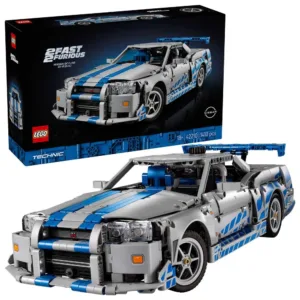 Lego Technic Masina Nissan Skyline GT-R (R34) din mai furios mai iute 42210