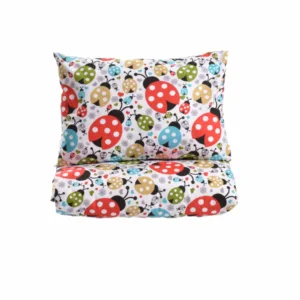 Lenjerie 3 piese model Buburuze + Protectie impermeabila patut 120x60 cm