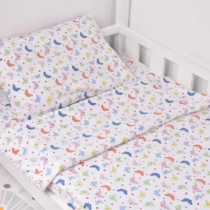 Lenjerie 3 piese pat 90x200 cm model fluturasi