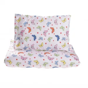 Lenjerie 5 piese patut 120x60 cm bumbac model Fluturasi