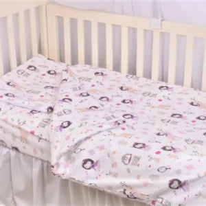 Lenjerie 6 piese patut 120x60 cm bumbac model fetite