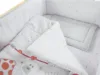 Lenjerie My Zoo rosu 4+1 piese 120x60 cm