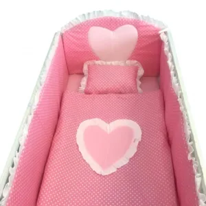 Lenjerie de pat 120x60 cm Te iubesc puisor roz