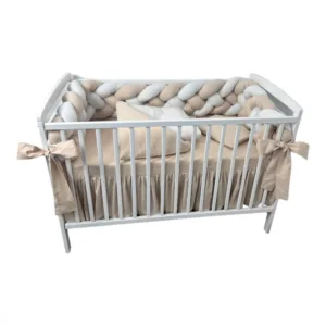 Lenjerie de pat 120x60 cm cu aparatoare impletita 240 cm cu paturica