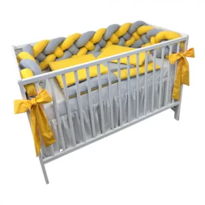 Lenjerie de pat 120x60 cm cu aparatoare impletita 240 cm cu paturica